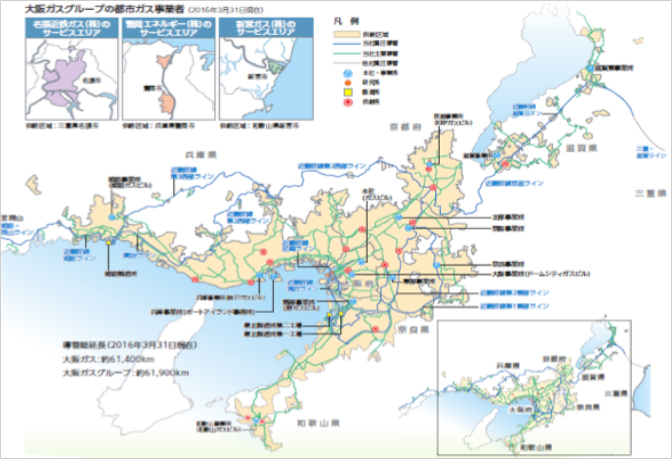 大阪ガス供給エリア